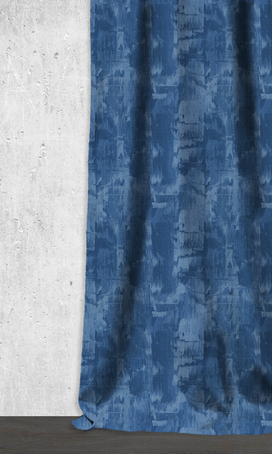 Modern Striped Window Treatments Fabric By the Metre (Cobalt/ Denim Blue)