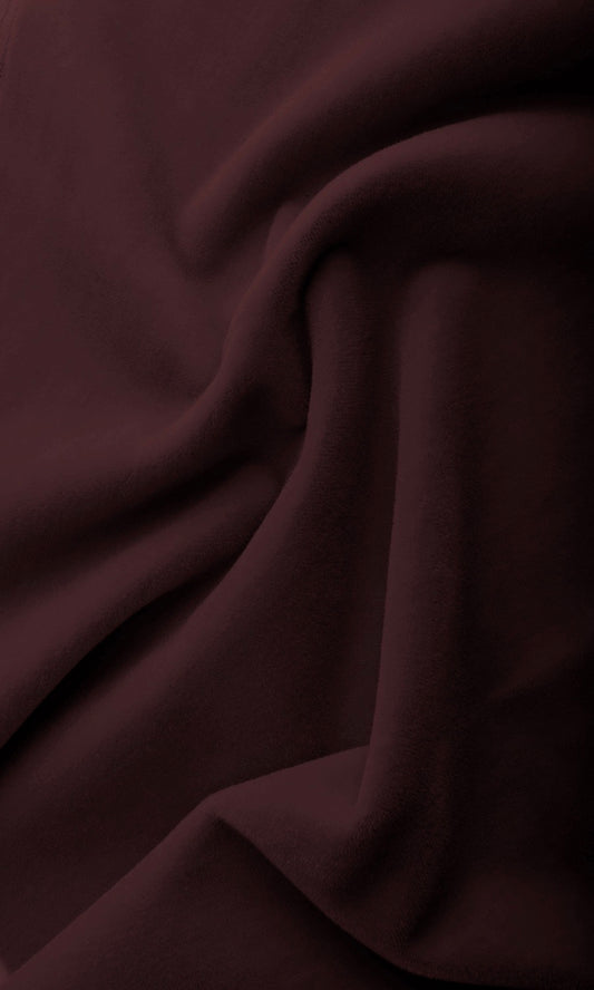 Velvet Home Décor Fabric Sample (Deep Burgundy Red)