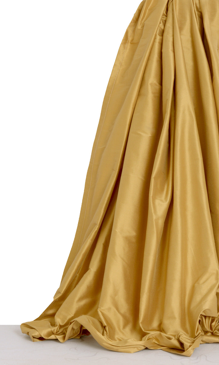 Shantung Silk Window Treatments Fabric By the Metre (Ochre/ Burnt Yellow)