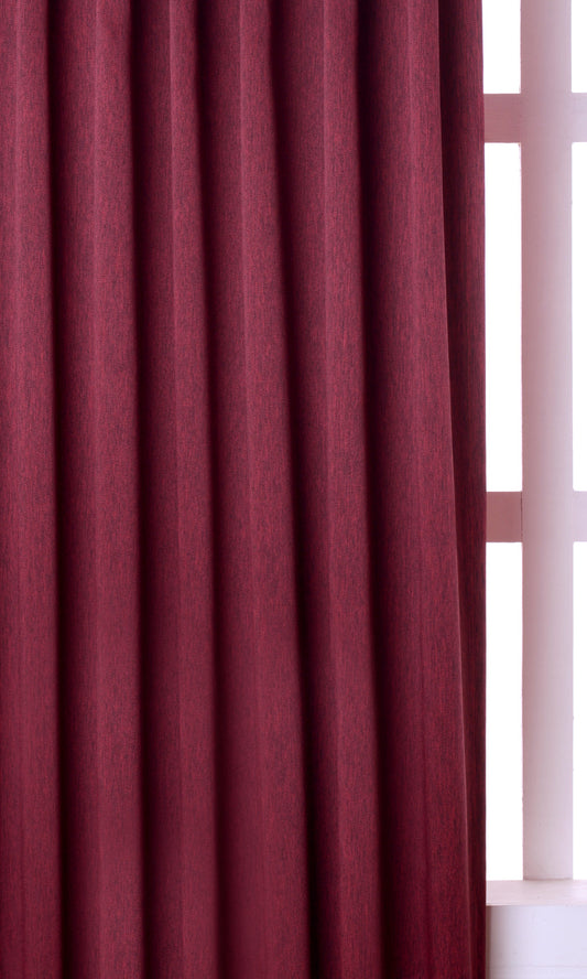 Blackout Home Décor Fabric By the Metre (Raspberry Red / Wine Purple)
