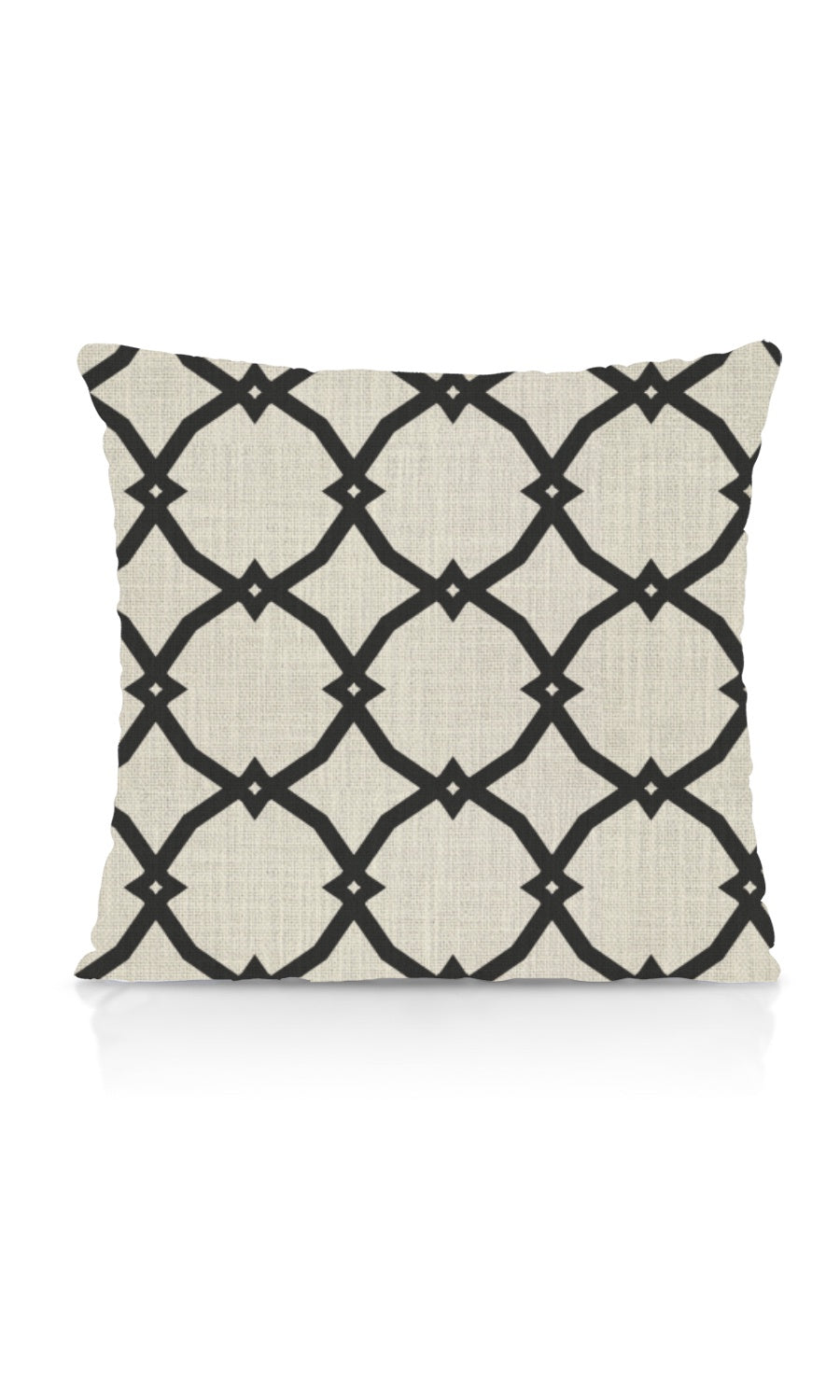 Print Home Textile Fabric Material Sample (Black/ Ivory)