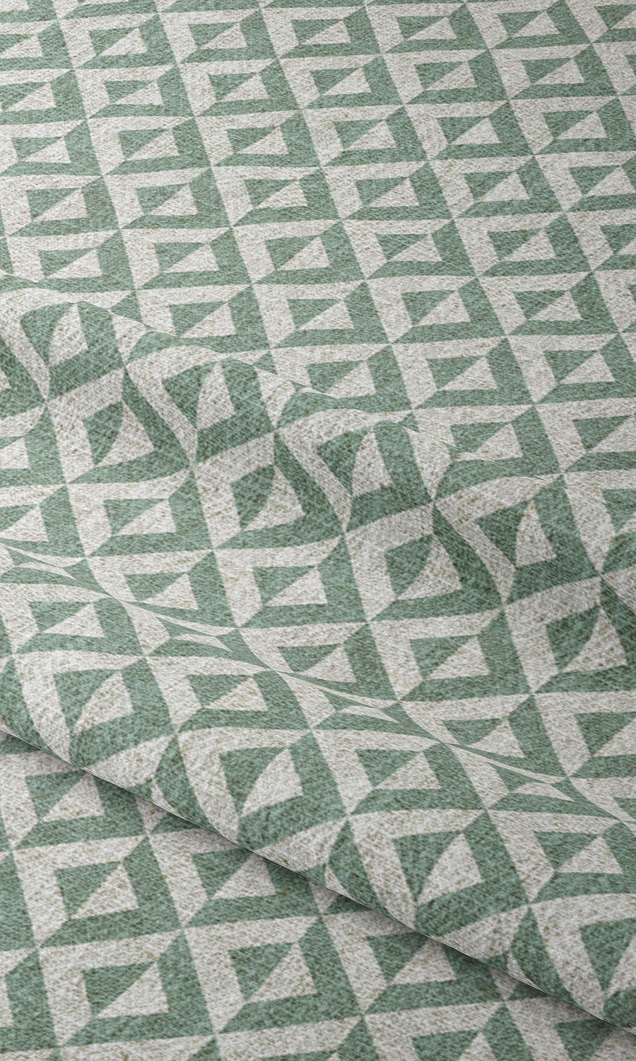 Geometric Print Blinds (Duck Egg Blue/ White) for Living, Bedroom, Kitchen, Bathroom