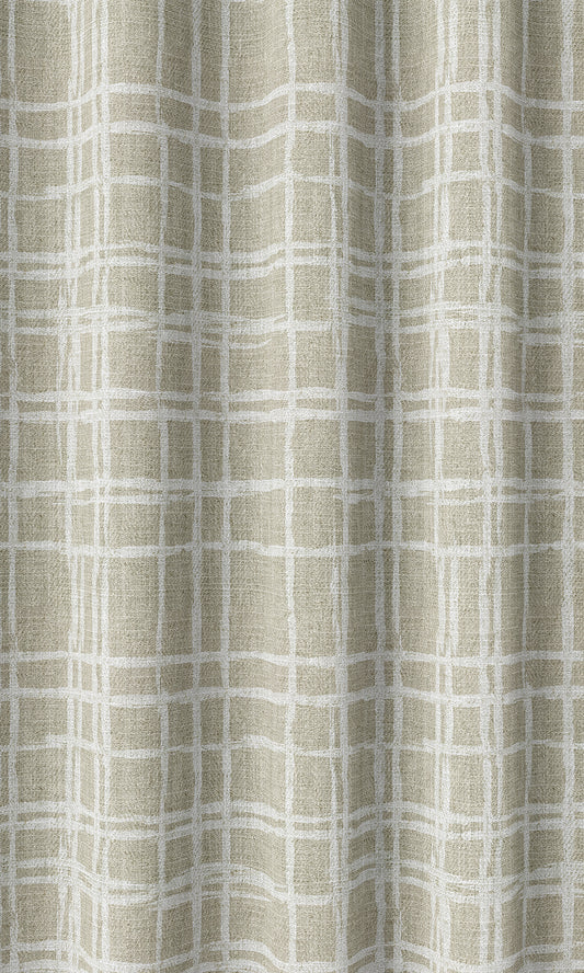 Abstract Patterned Blinds (Beige/ White)