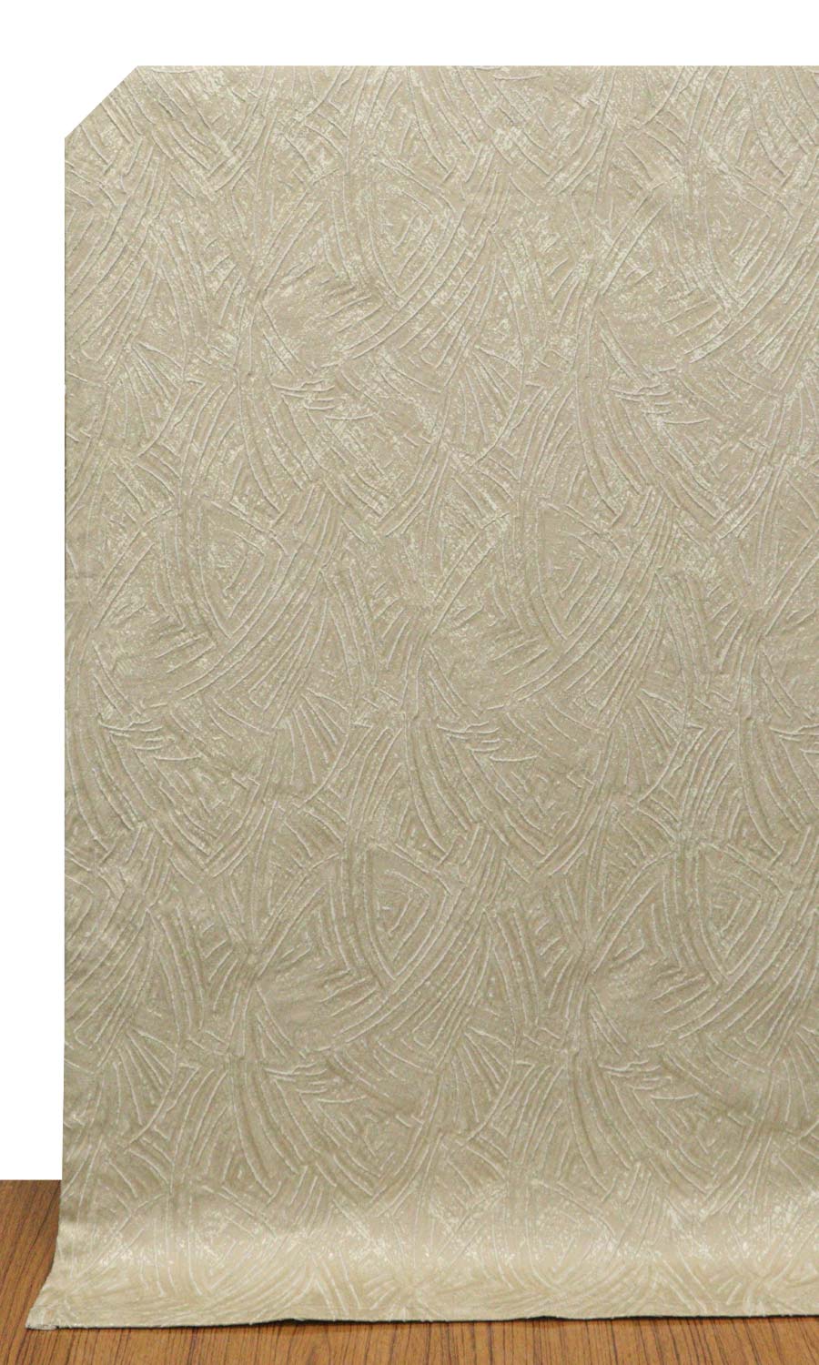 Self-Patterned Poly-Cotton Window Treatments Fabric By the Metre (Caramel Brown)