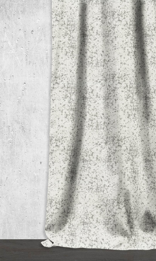 Abstract Print Home Décor Fabric Sample (Eggshell White/ Grey)