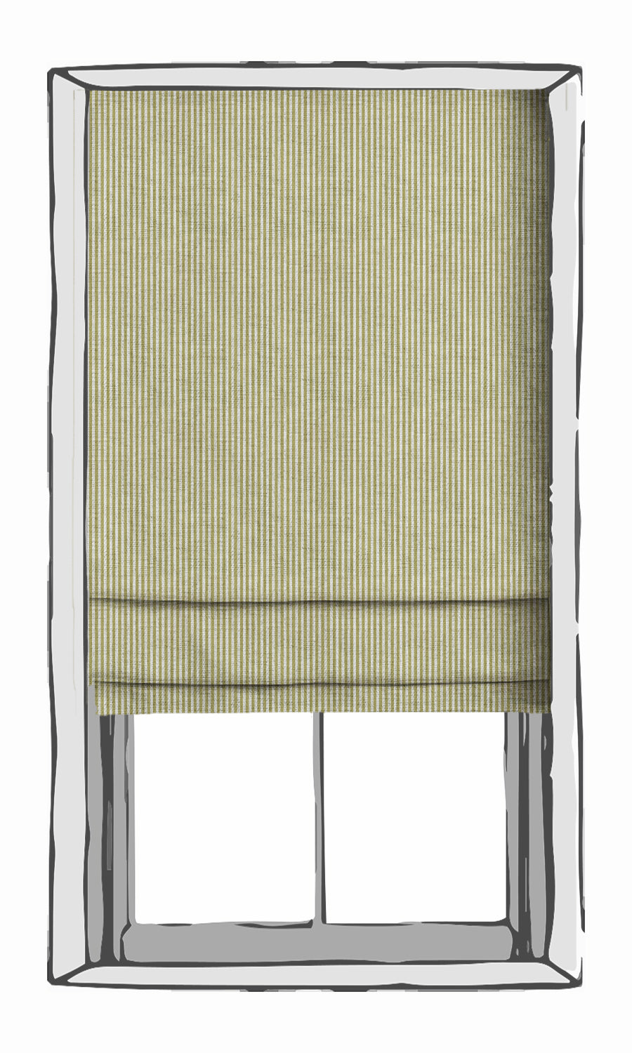 Striped Free Fabric Material Sample (Chartreuse Green/ White)