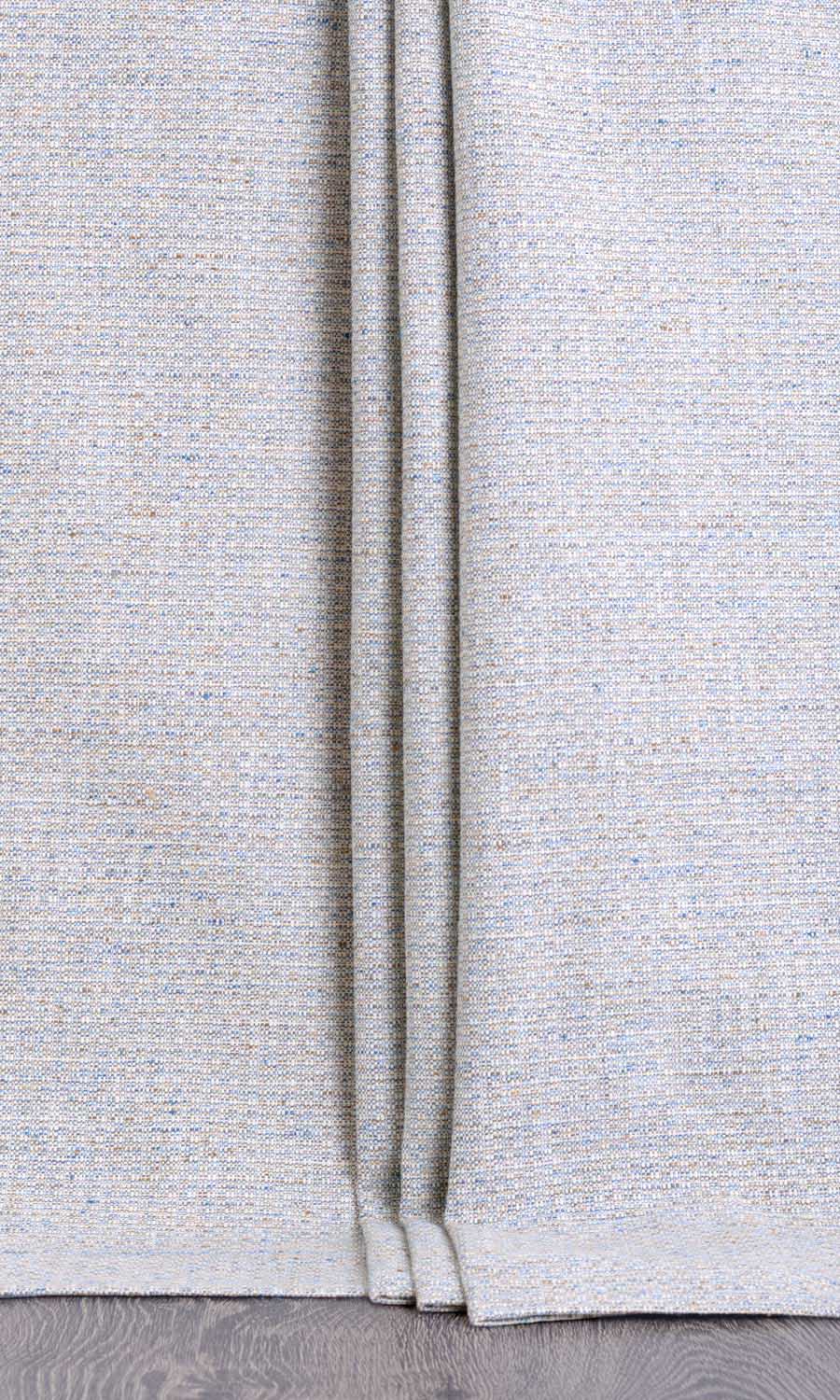 Textured Poly-Cotton Fabric Sample for Roman Blinds & Shades (Gray/ White)