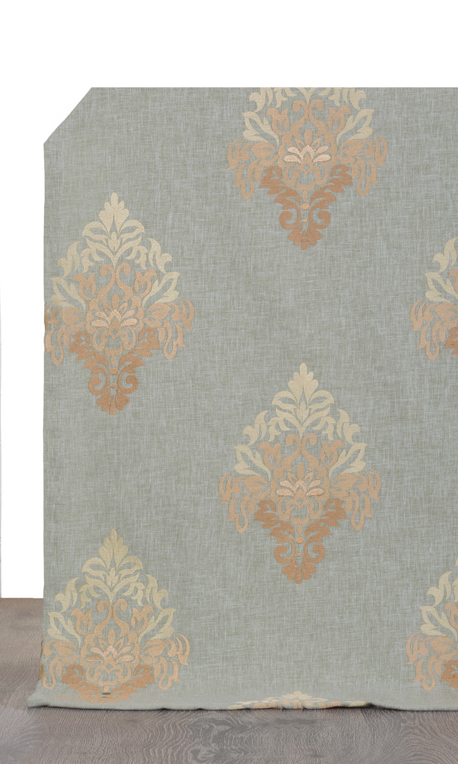 Damask Patterned  Window Treatments Fabric By the Metre (Gray/ Beige/ Brown)
