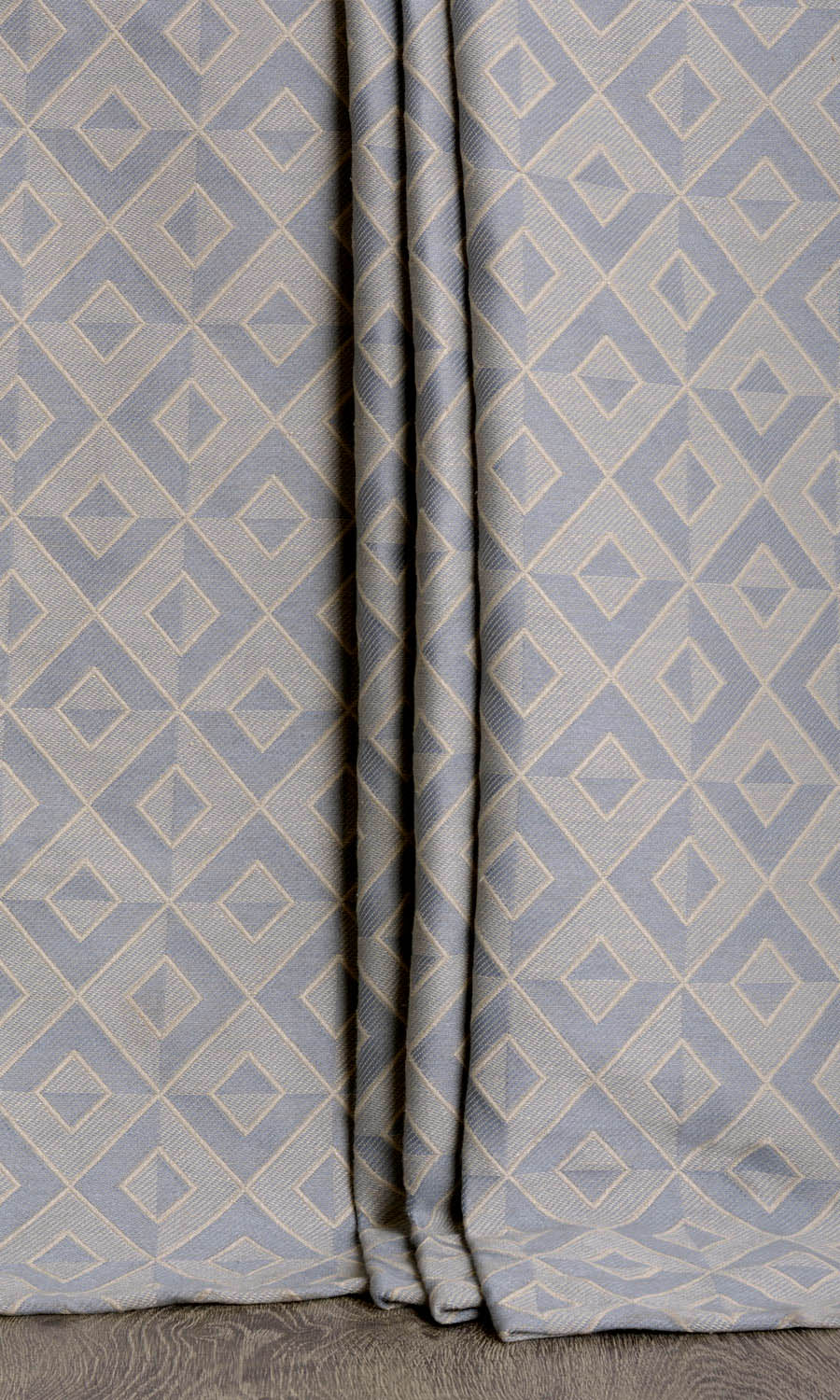 Geometric Window Treatments Fabric By the Metre (Slate Grey/ Beige)