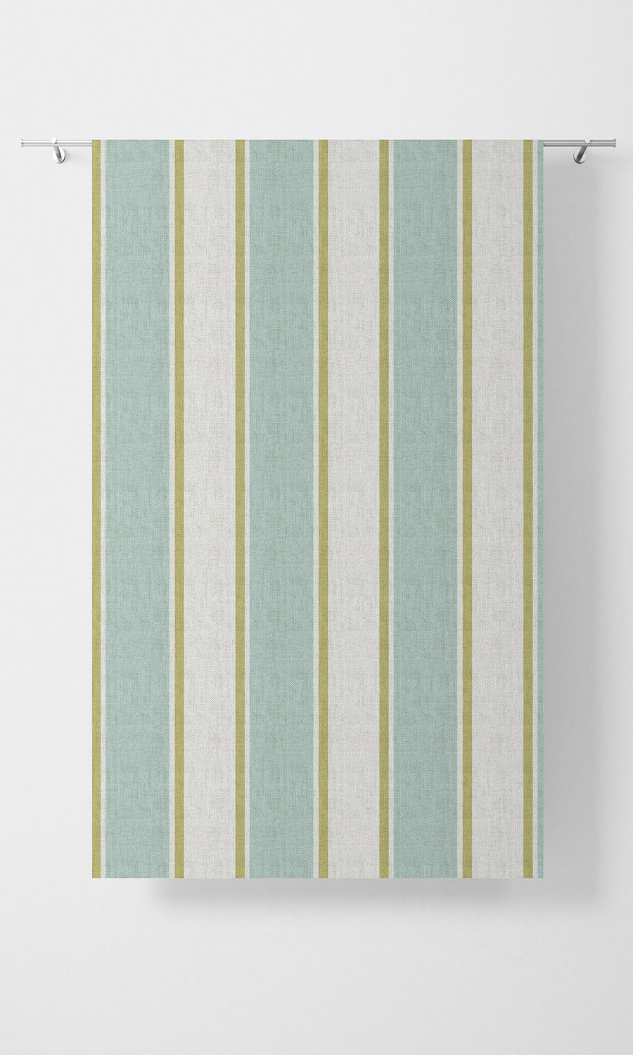 Striped Free Fabric Material Sample (Turquoise Blue/ Green)
