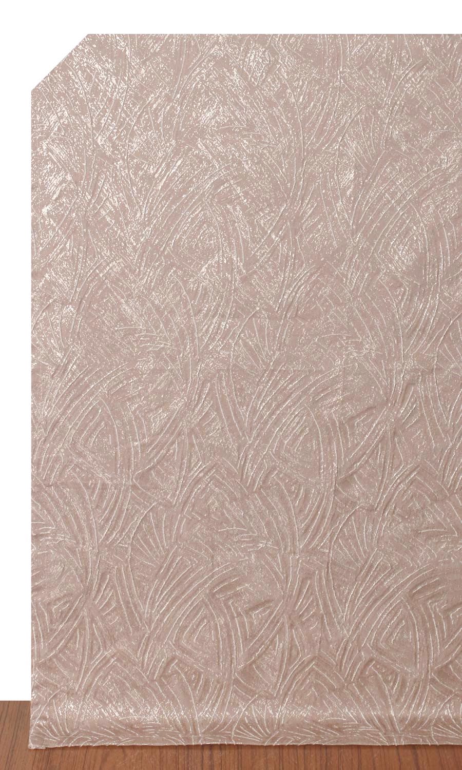Self-Patterned Poly-Cotton Window Treatments Fabric By the Metre (Blush Pink)