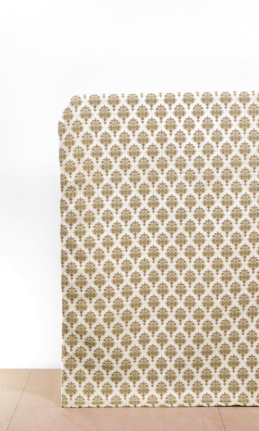 Damask Velvet Home Décor Fabric Sample (Beige/ Brown)