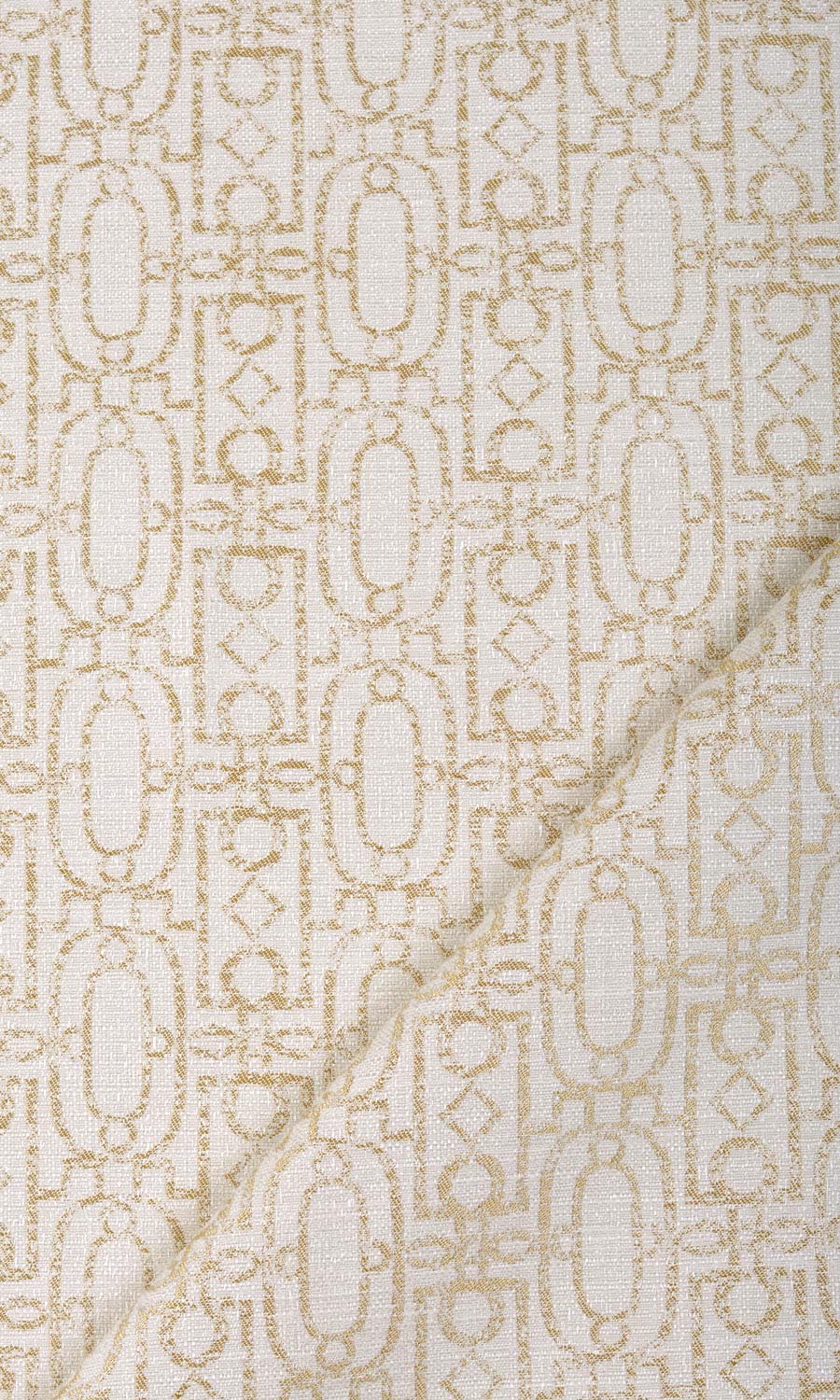 Trellis Poly-Cotton Roman Blinds & Window Shades (Off White/ Pale Beige)