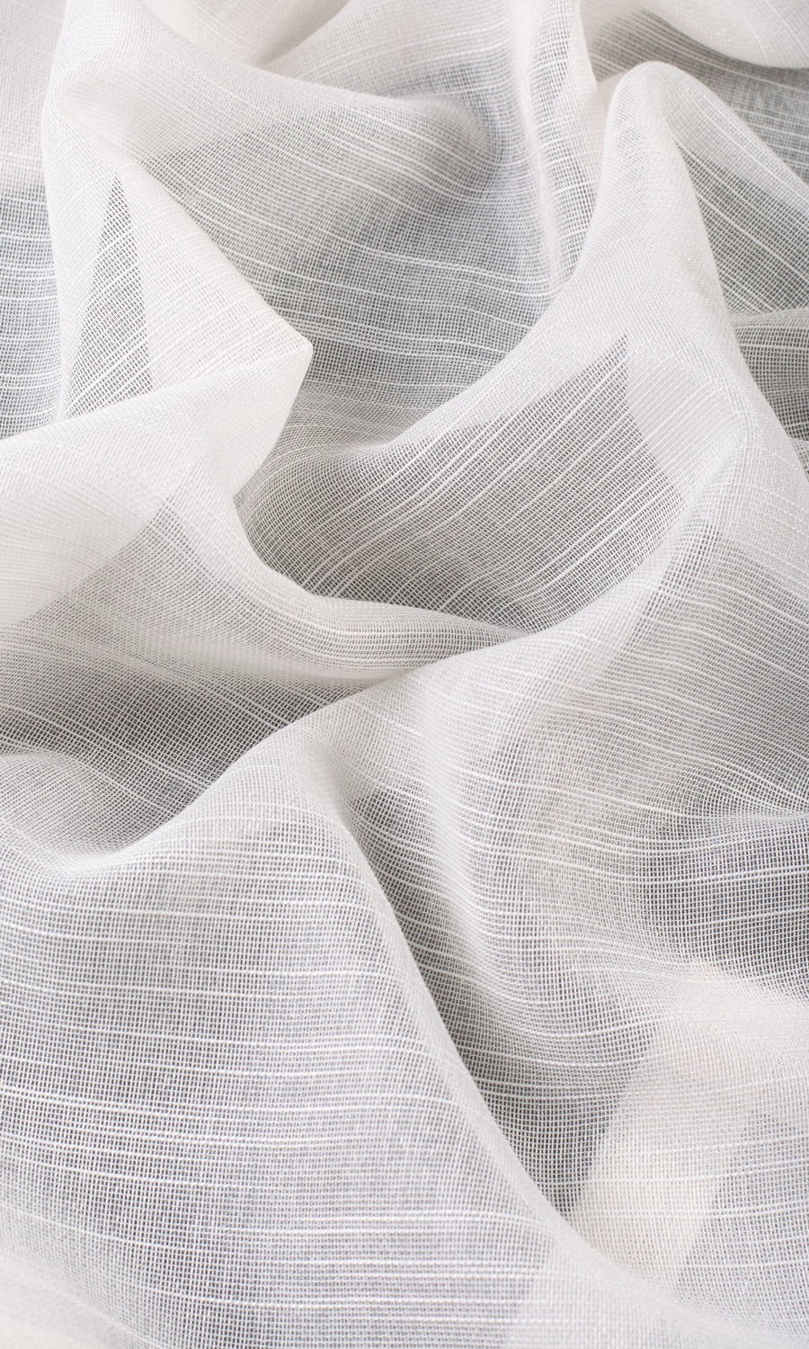 Textured Sheer Fabric By the Metre for Roman Blinds & Shades (White)