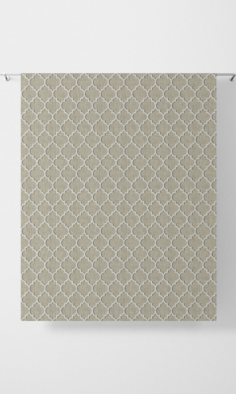 Trellis Tile Print Flat, Plain, Fake, Faux, European Relaxed Roman Blinds (Beige/ White)