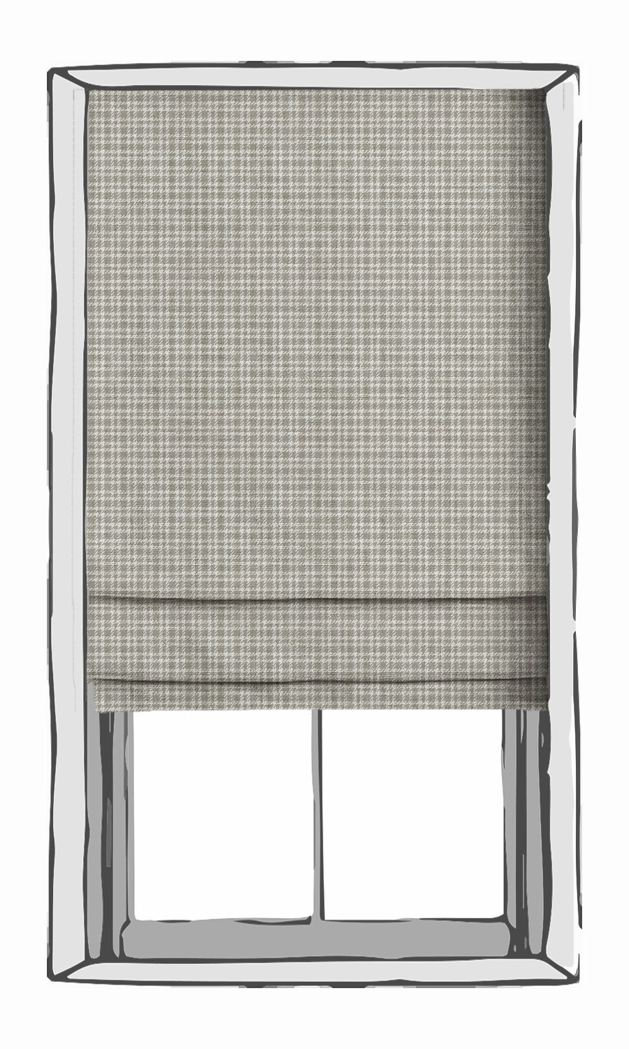 Check Patterned Free Fabric Material Sample (Grey/ White)