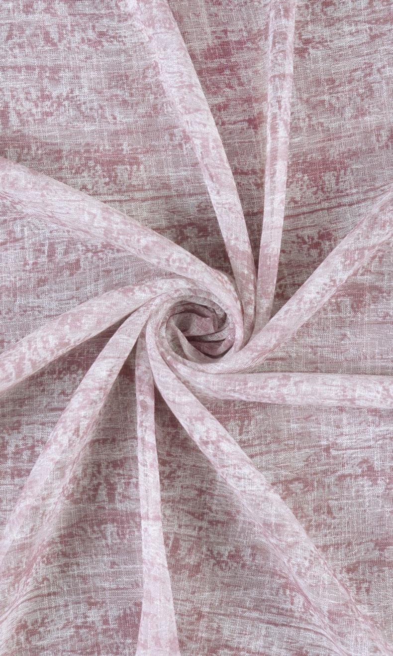 Textured Sheer Flat, Plain, Fake, Faux, European Relaxed Roman Blinds (Pink)