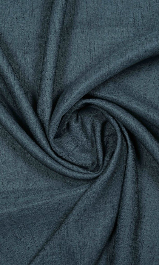 Silk Blend Home Décor Fabric By the Metre (Navy Blue)