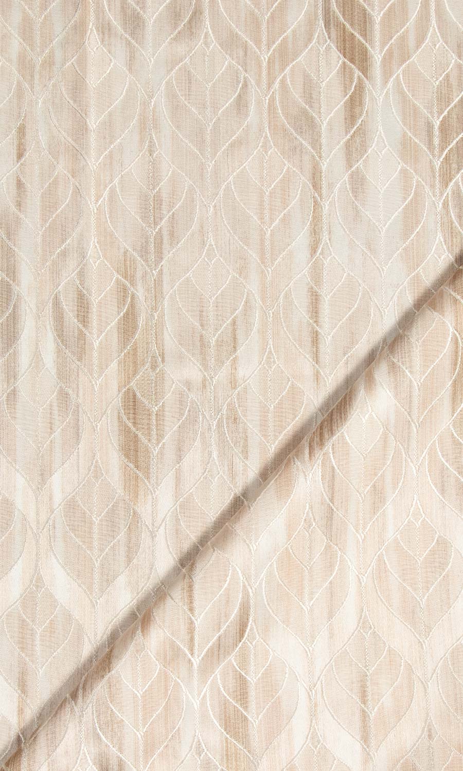 Petal Patterned Roman Blinds & Window Shades (Pale Beige/Brown)