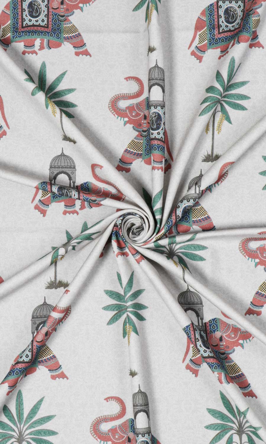 Floral Cotton Roman Blinds (Grey/ Red) Extra Long Short Wide