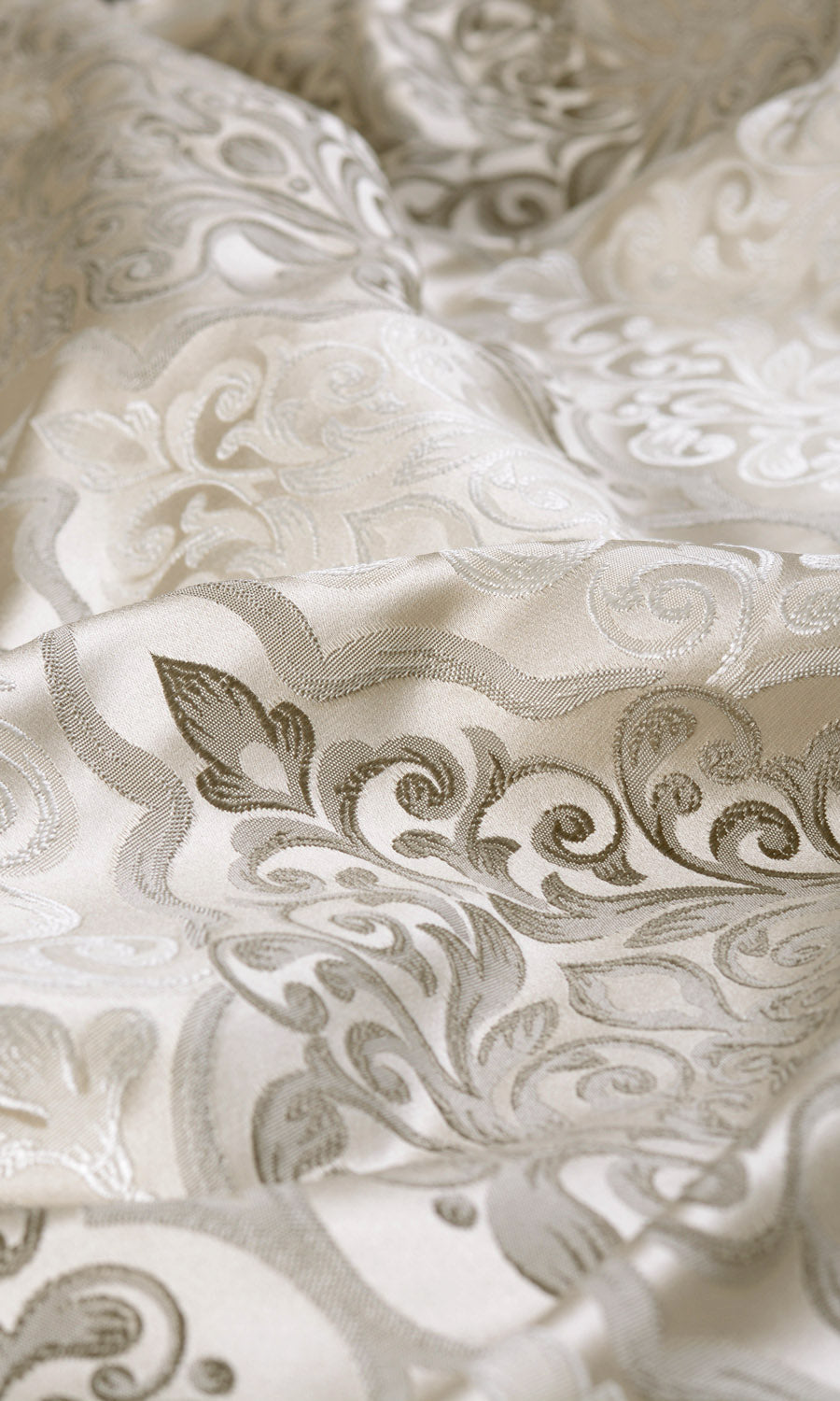 Damask Fabric By the Metre for Roman Blinds & Shades (Beige)