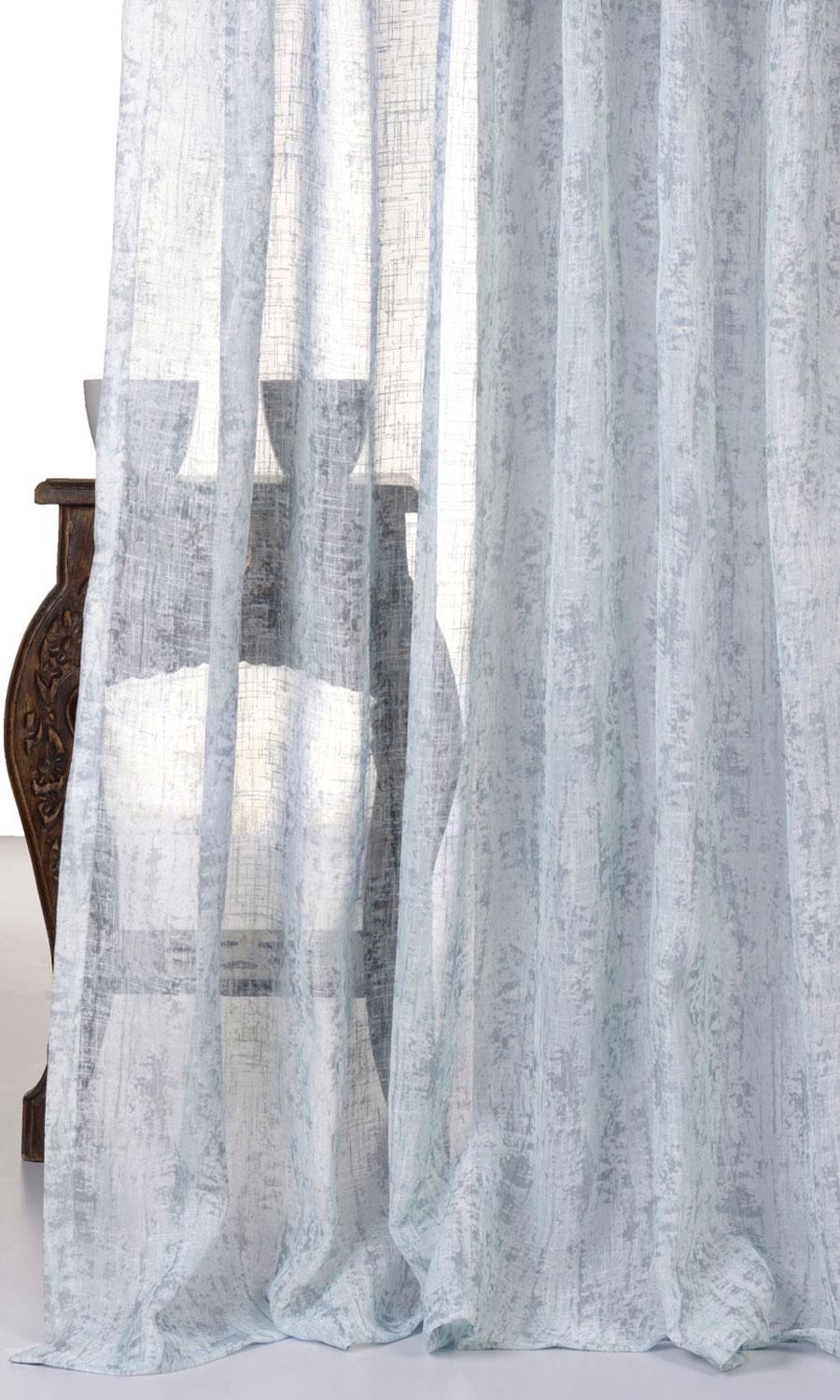 Textured Sheer Any Size Style Roman Blinds (Blue)