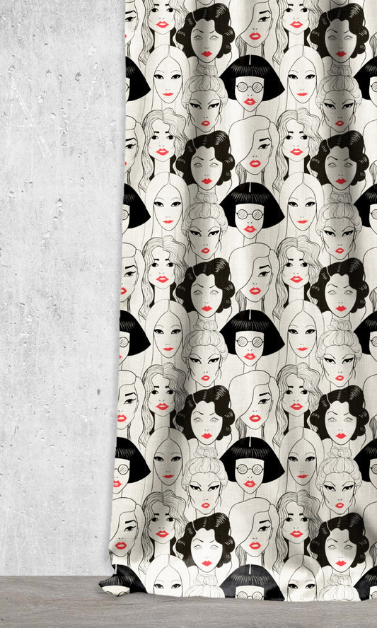 Pop Art Theme Blinds (Black/ White/ Red)