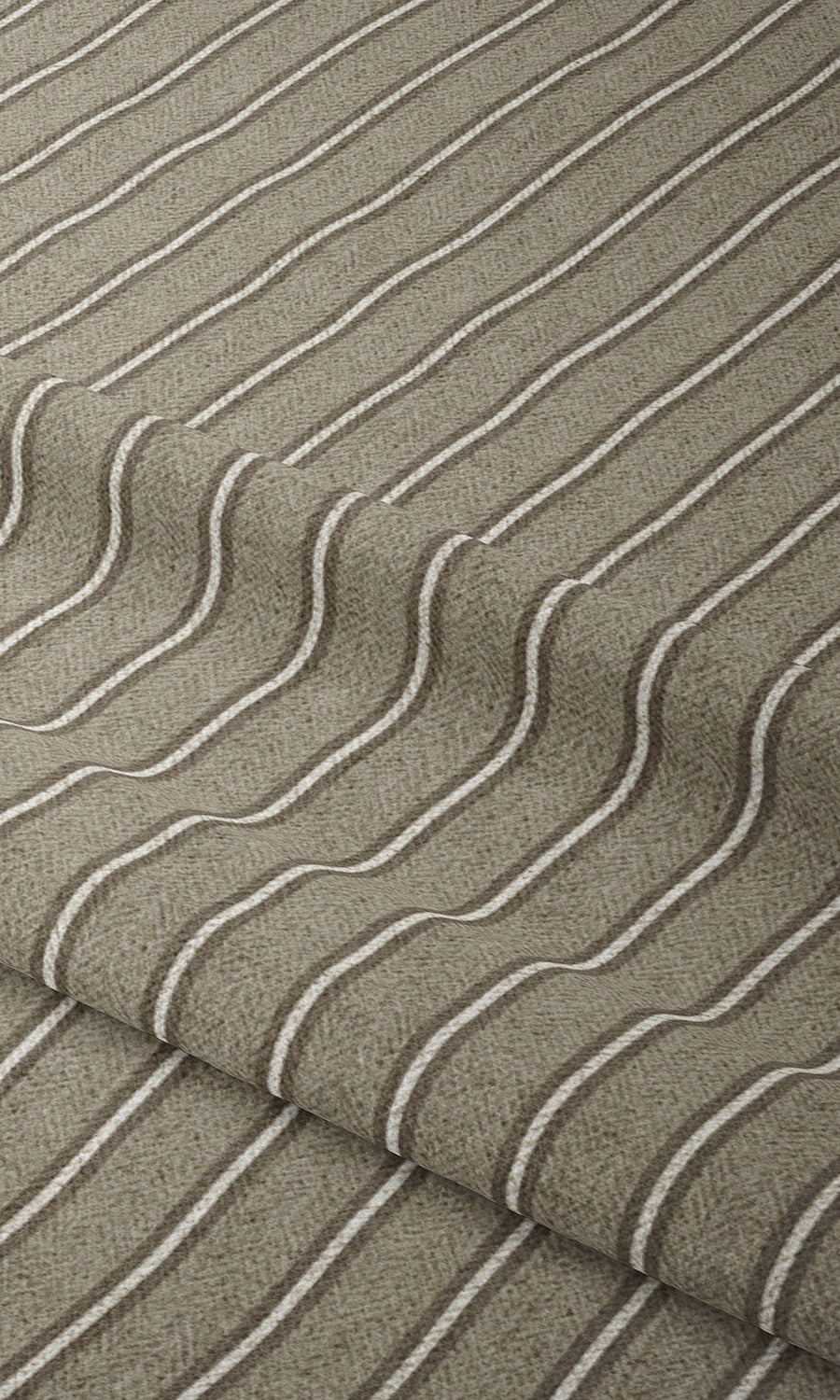 Modern Striped Print Flat, Plain, Fake, Faux, European Relaxed Roman Blinds (Brown & Beige)