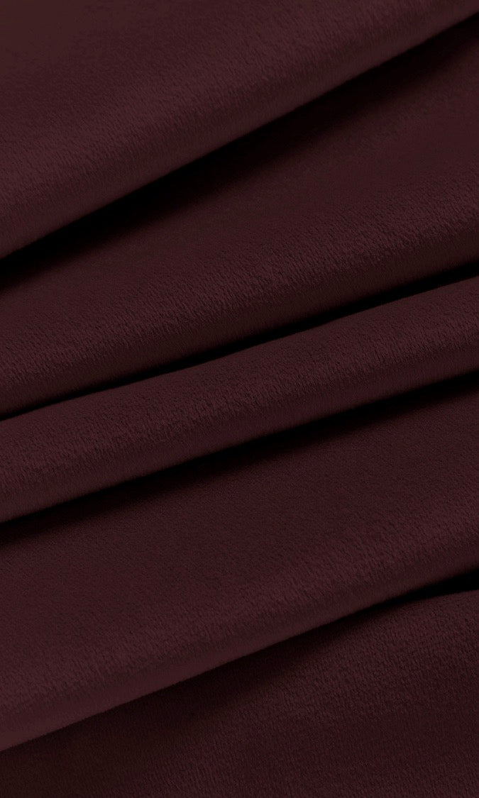 Velvet Flat, Plain, Fake, Faux, European Relaxed Roman Blinds (Deep Burgundy Red)