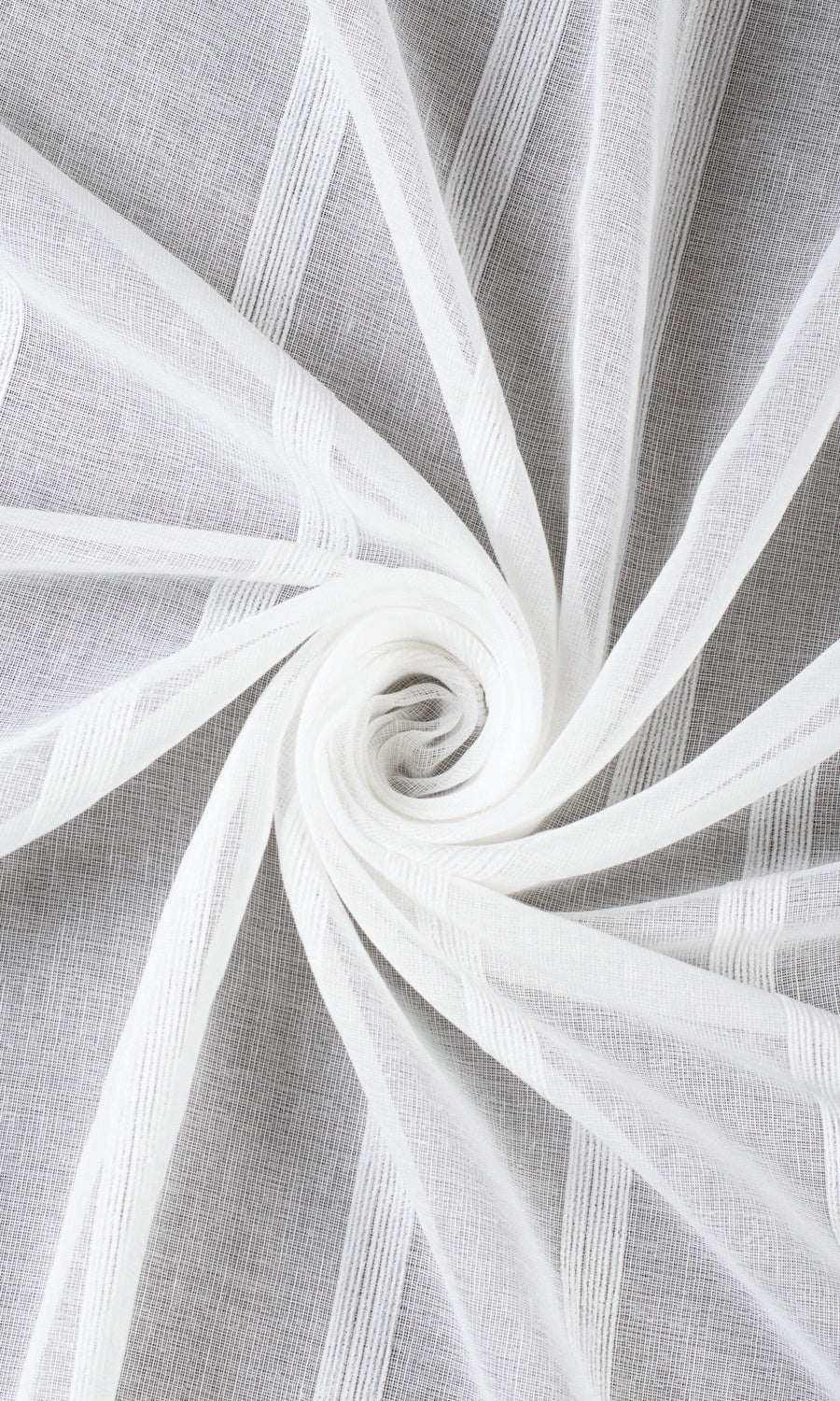 Striped Sheer Made-to-Measure Roman Blinds (White)