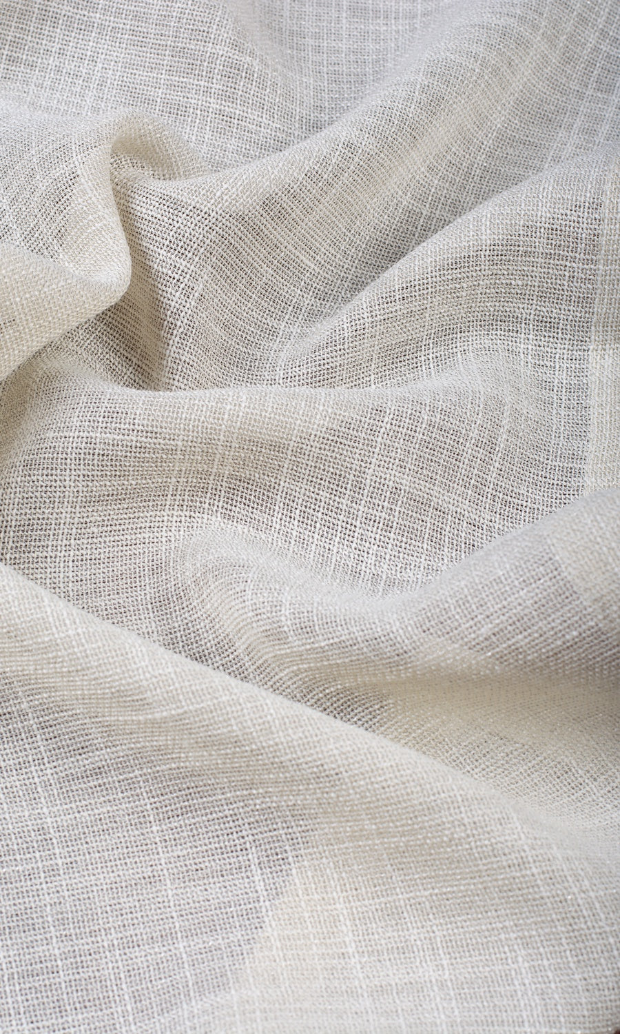 Textured Sheer Made-to-Measure Roman Blinds (Parchment White/ Greige)