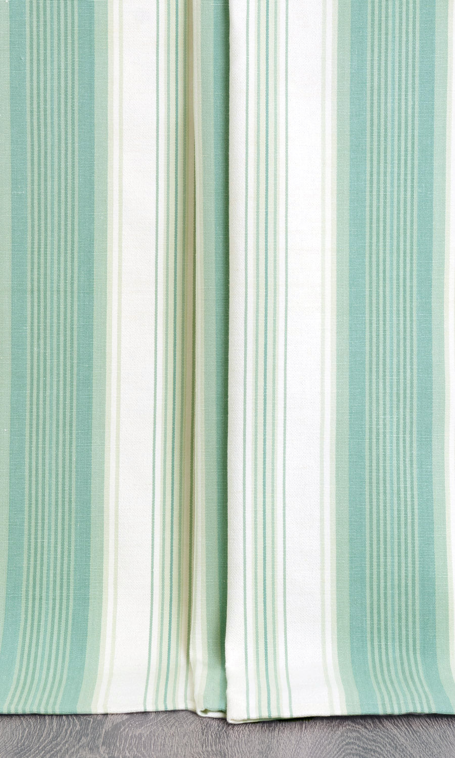 Striped Fabric Sample for Roman Blinds & Shades (Seafoam Green/ White)