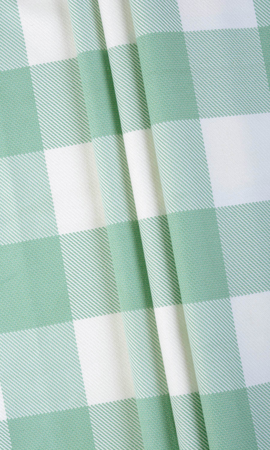 Buffalo Check Flat, Plain, Fake, Faux, European Relaxed Roman Blinds (Aqua Blue/ Foam White)