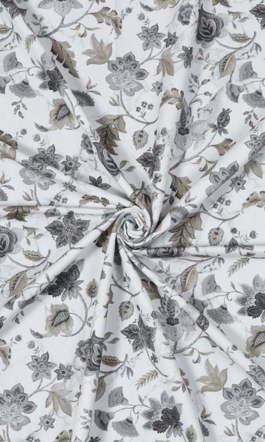 Floral Cotton Roman Blinds (White/ Grey/ Beige) Extra Long Short Wide