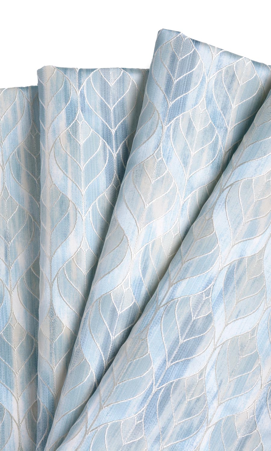 Petal Patterned Fabric Blinds (Blue) Extra Long Short Wide