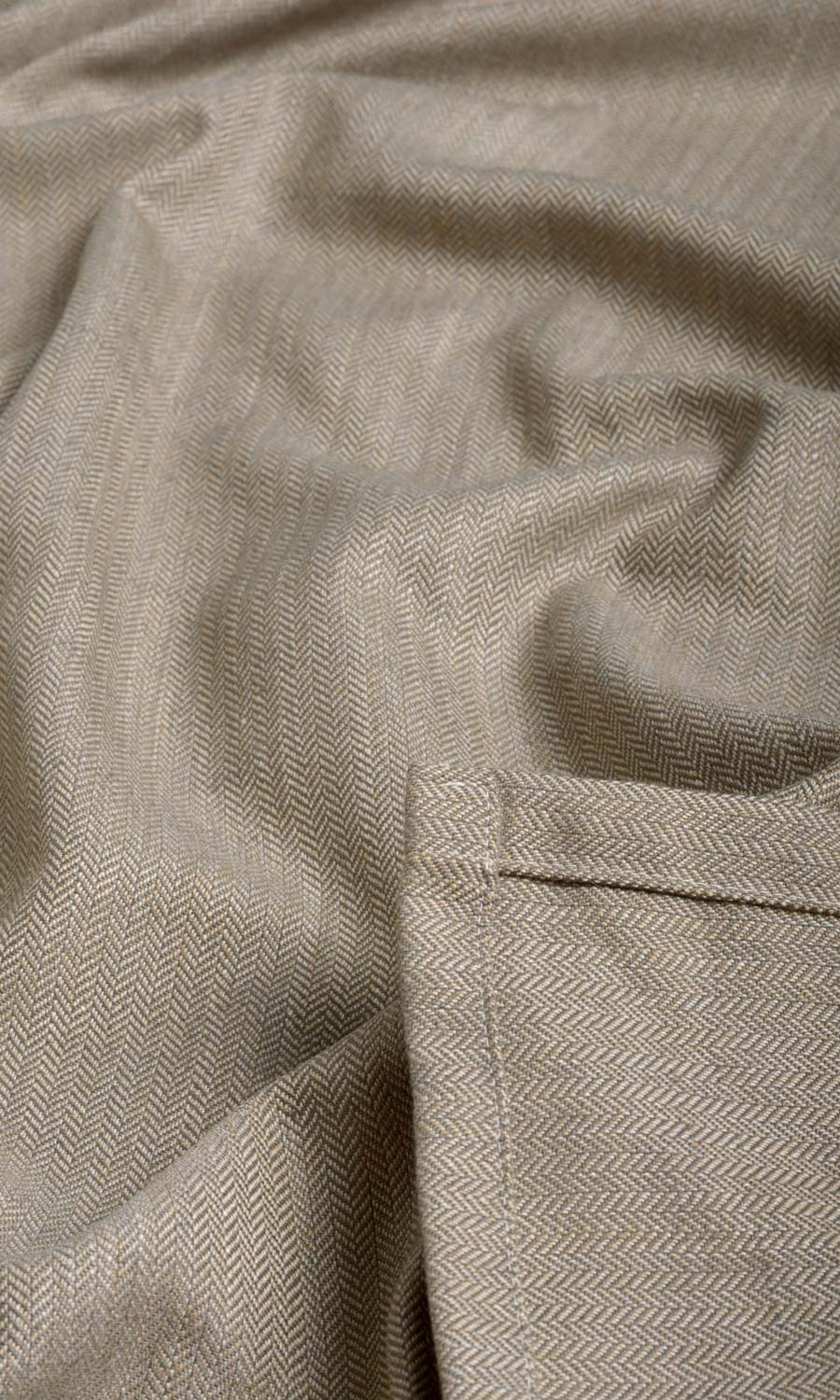 Herringbone Textured Fabric By the Metre for Roman Blinds & Shades (Mocha Brown)