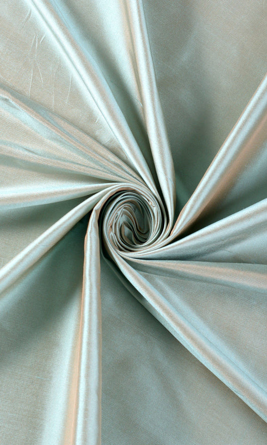 Shantung Silk Roman Shades (Turquoise/ Bronze)