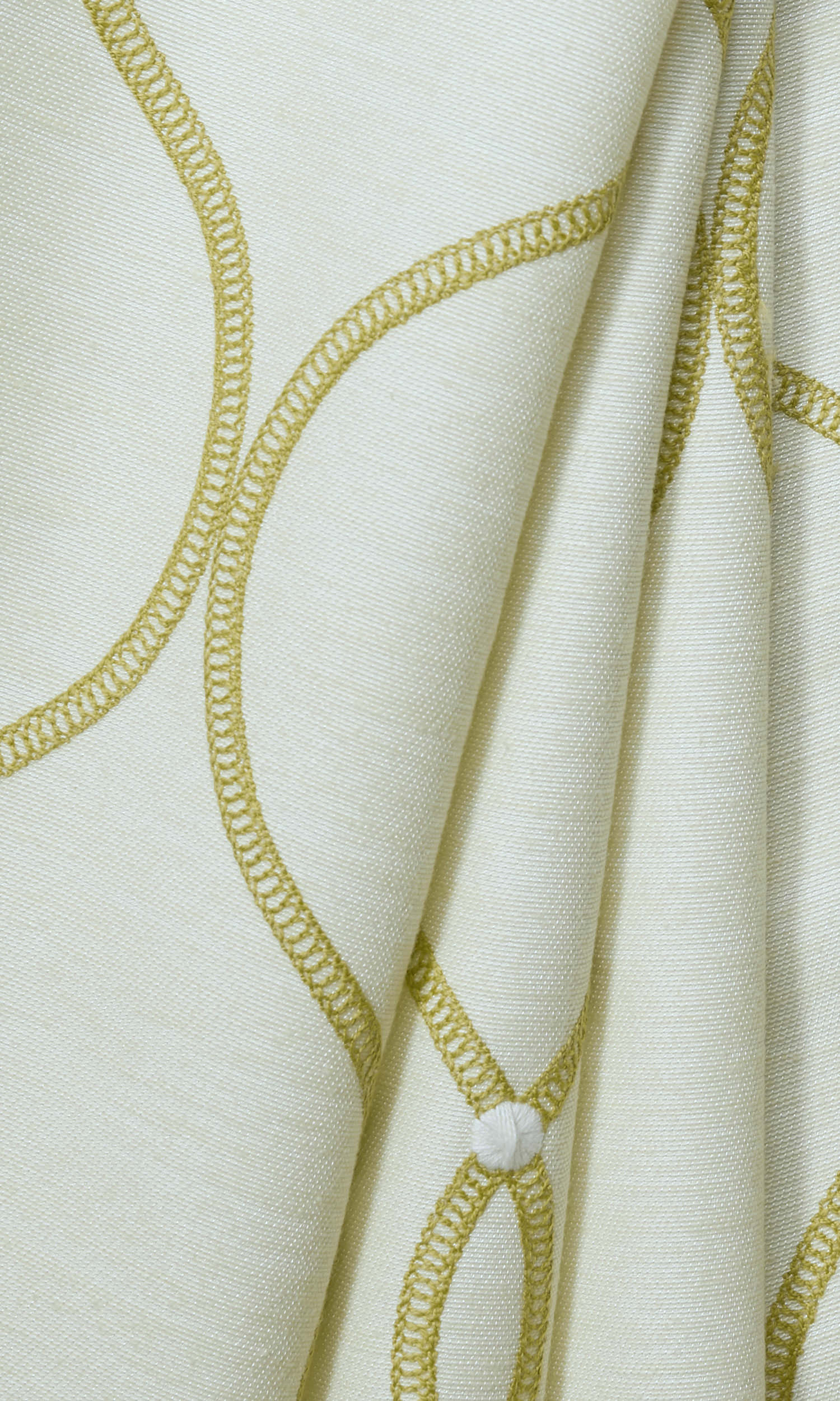 Ogee Embroidery Blinds (White/ Yellow) for Living, Bedroom, Kitchen, Bathroom