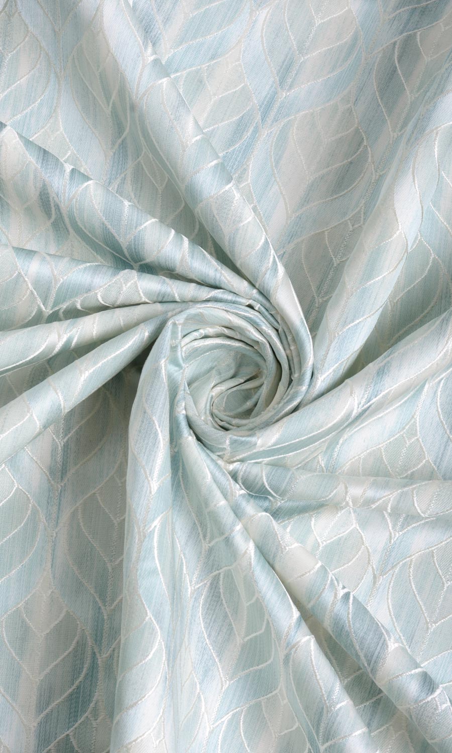 Petal Patterned Flat, Plain, Fake, Faux, European Relaxed Roman Blinds (Pale Aqua Blue)
