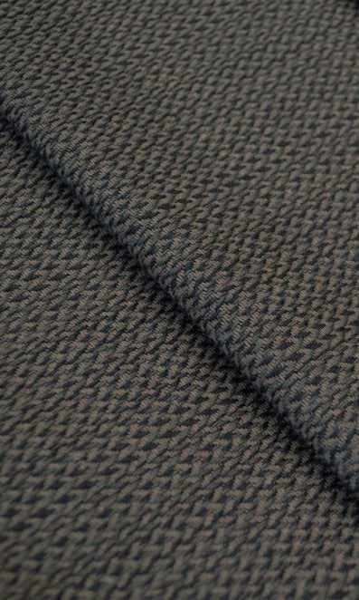 Cotton Window Treatments Fabric By the Metre (Blue/ Brown)