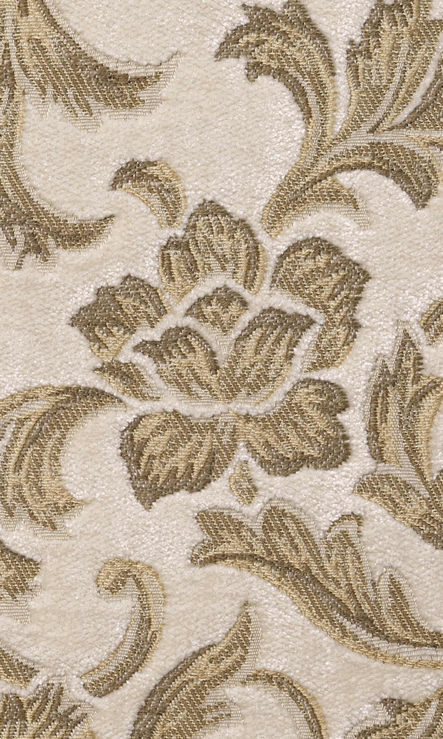 Floral Velvet Flat, Plain, Fake, Faux, European Relaxed Roman Blinds (Beige/ Brown)