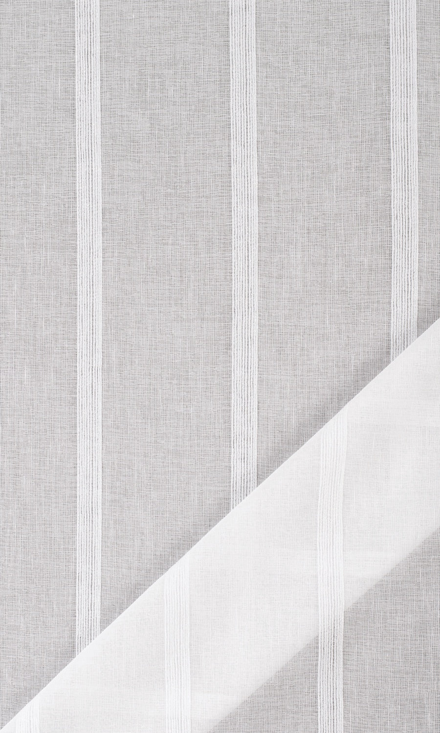 Woven Striped Sheer Made-to-Measure Roman Blinds (White)