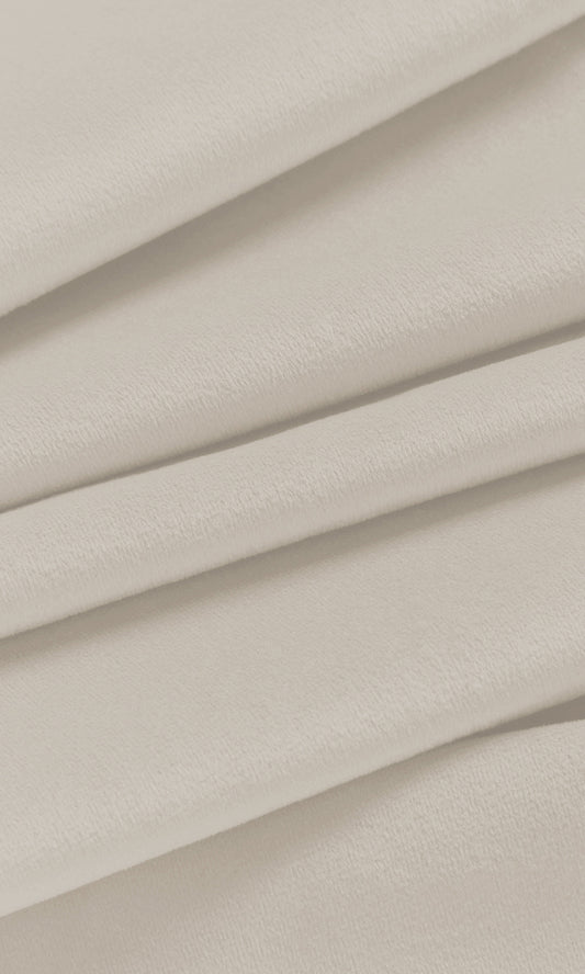 Velvet Home Décor Fabric By the Metre (Cream)