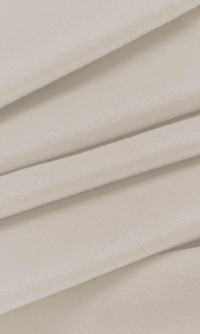 Velvet Home Décor Fabric Sample (Cream)