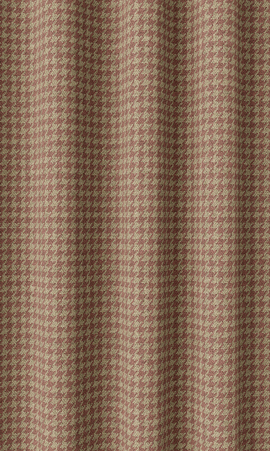 Houndstooth Home Décor Fabric Sample (Coral Pink/ Beige/ Orange)
