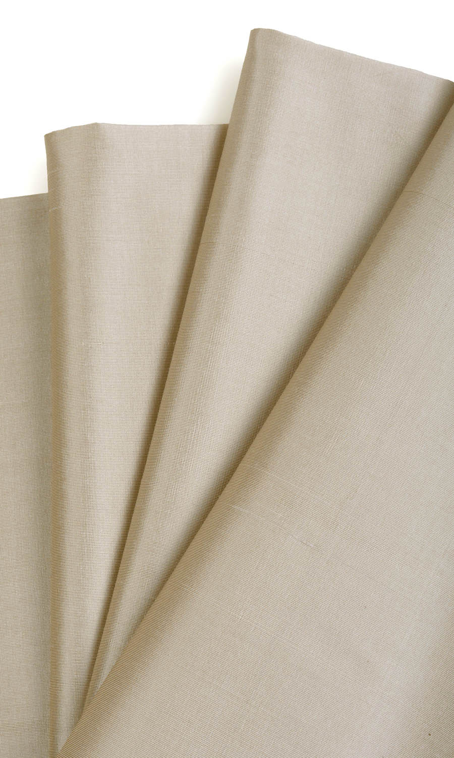 Shantung Silk Roman Blinds (Ecru/ Tan Brown) for Living, Bedroom, Kitchen, Bathroom