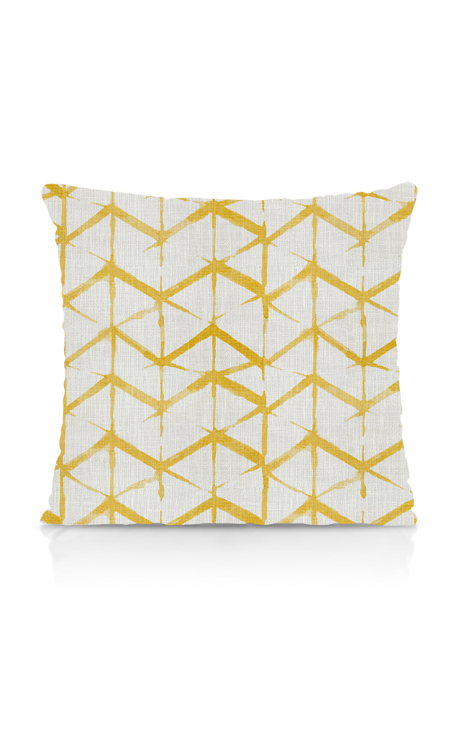 Geo Print Home Textile Fabric Material Sample (Eggshell White/ Yellow)