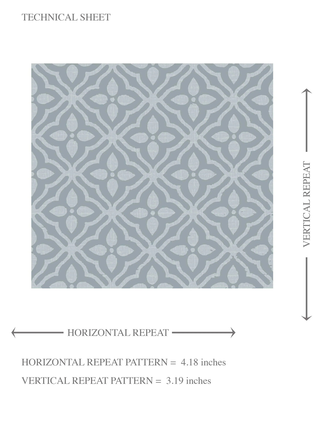 Small Floral Lattice/ Geometric Textured Kids Room Wallpaper (Slate Blue/ Gray)