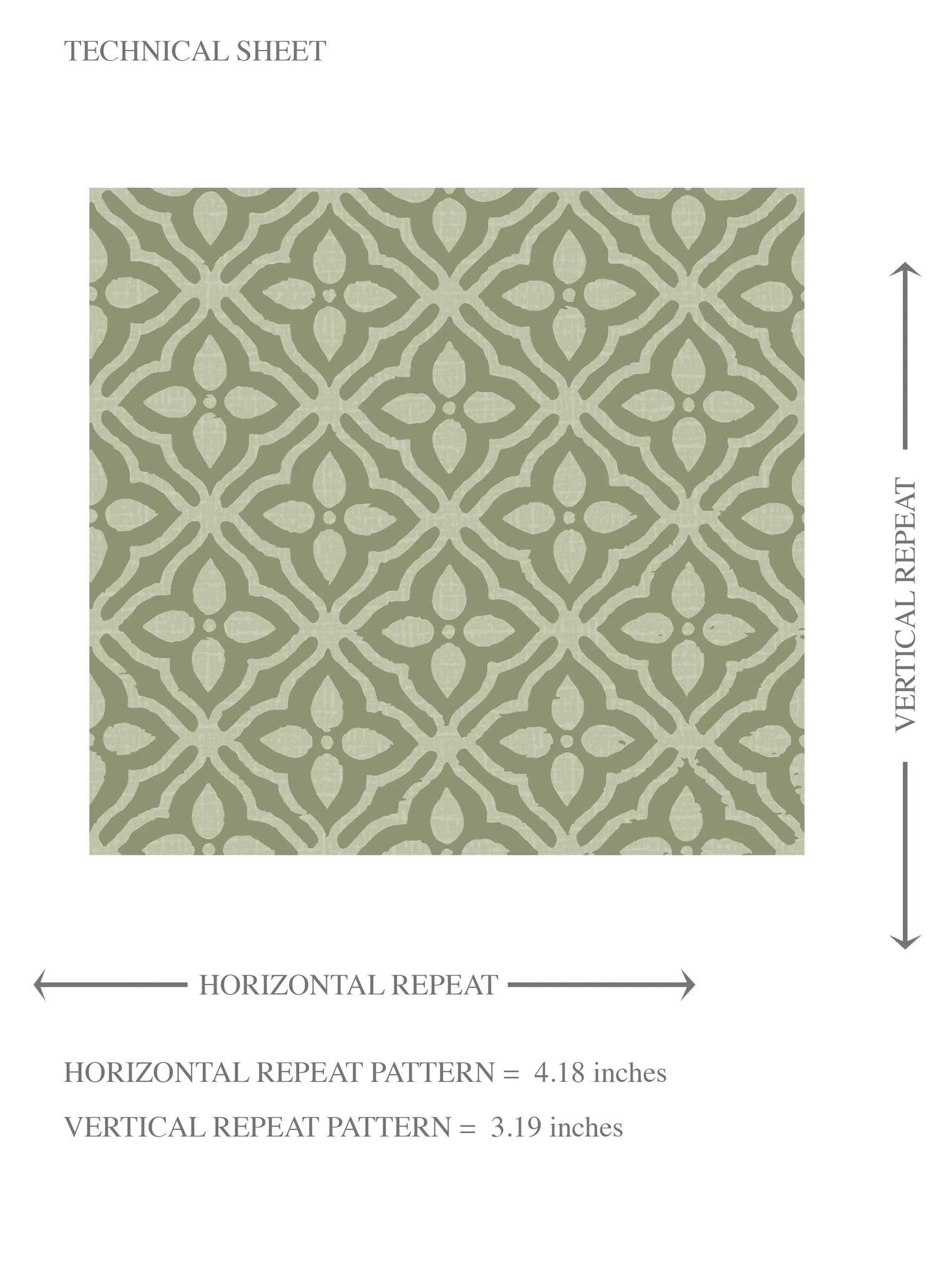 Small Floral Lattice/ Geometric Textured Kids Room Wallpaper (Green)