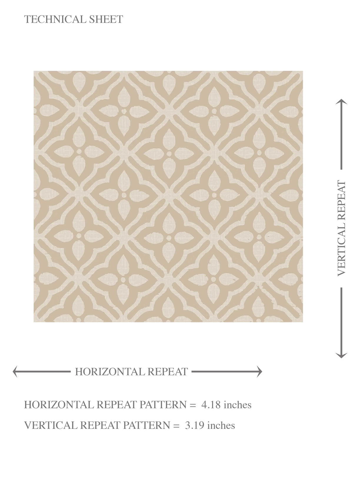 Neutral Small Floral Lattice/ Geometric Micro-Print Kids Room Wallpaper (Beige/ Greige/ Soft Taupe)